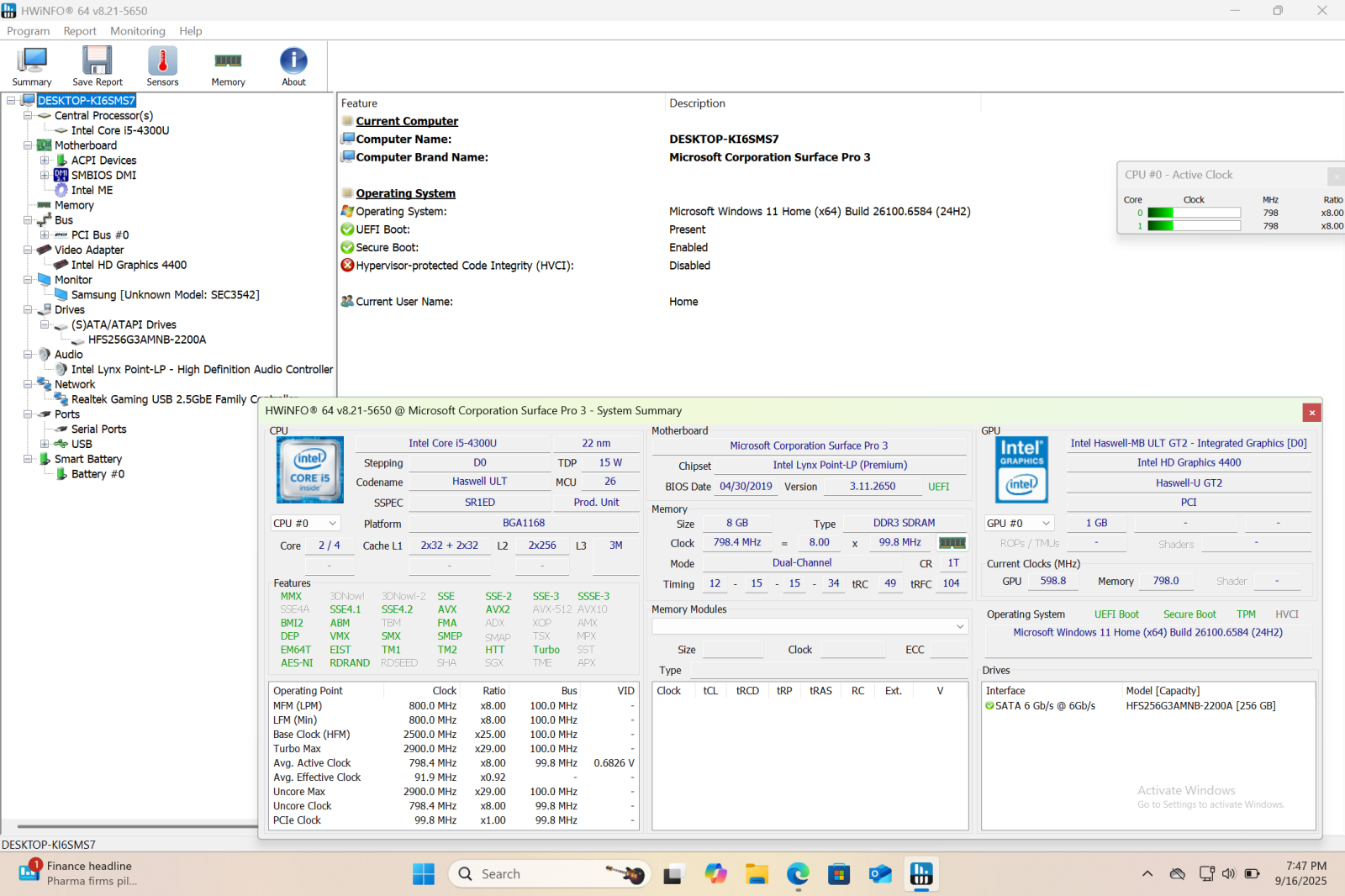 Microsoft Surface Pro 3, 12" QHD, i5-4300U, 8GB RAM, 256GB SSD - Photo 16